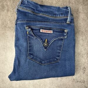 Hudson "Collin" flap destroyed mid rise jeans